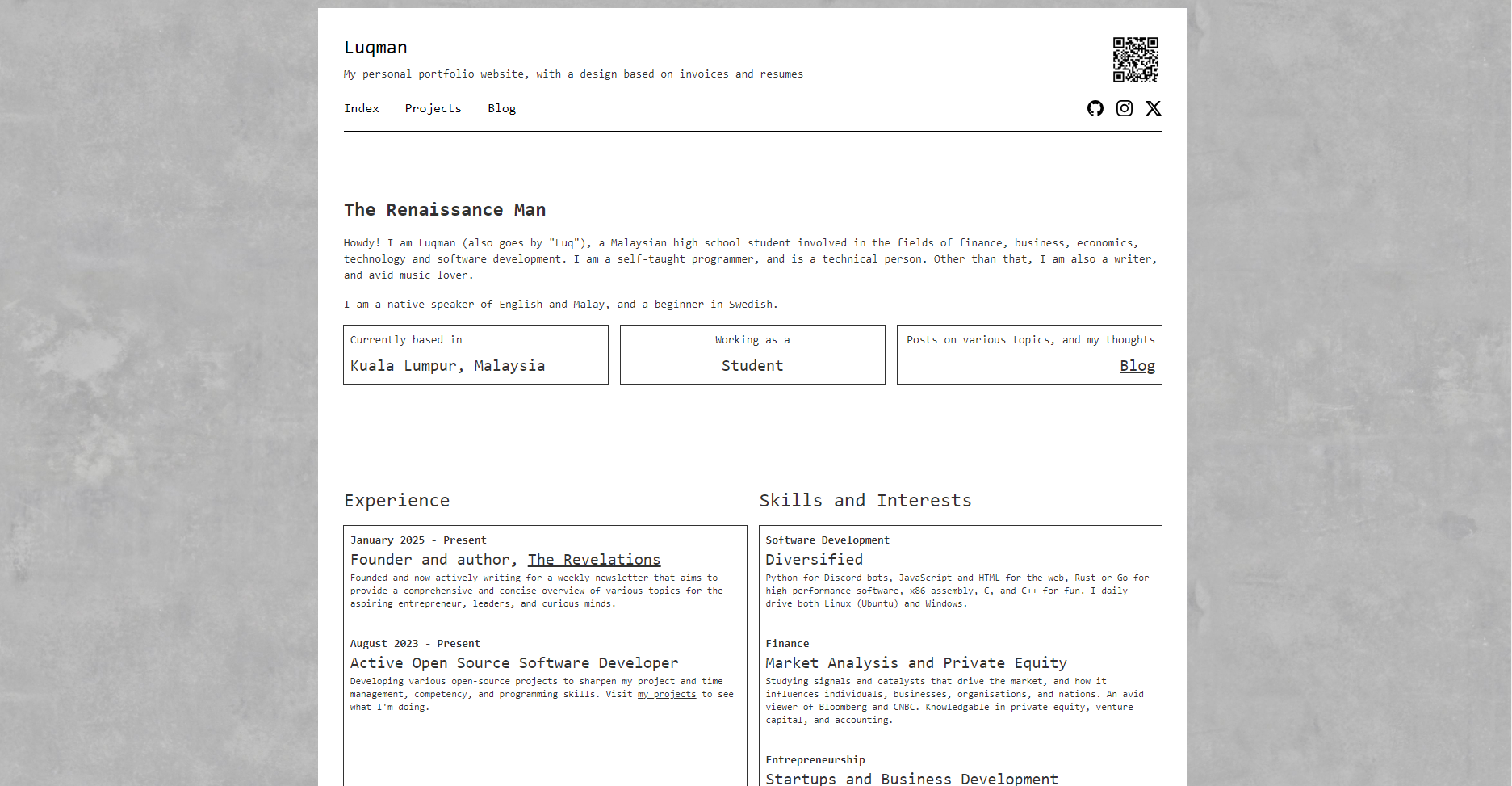 My previous portfolio